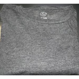 Treasure & Bond Kids' Essential Long Sleeve T-Shirt In Grey Charcoal Heather 2XL